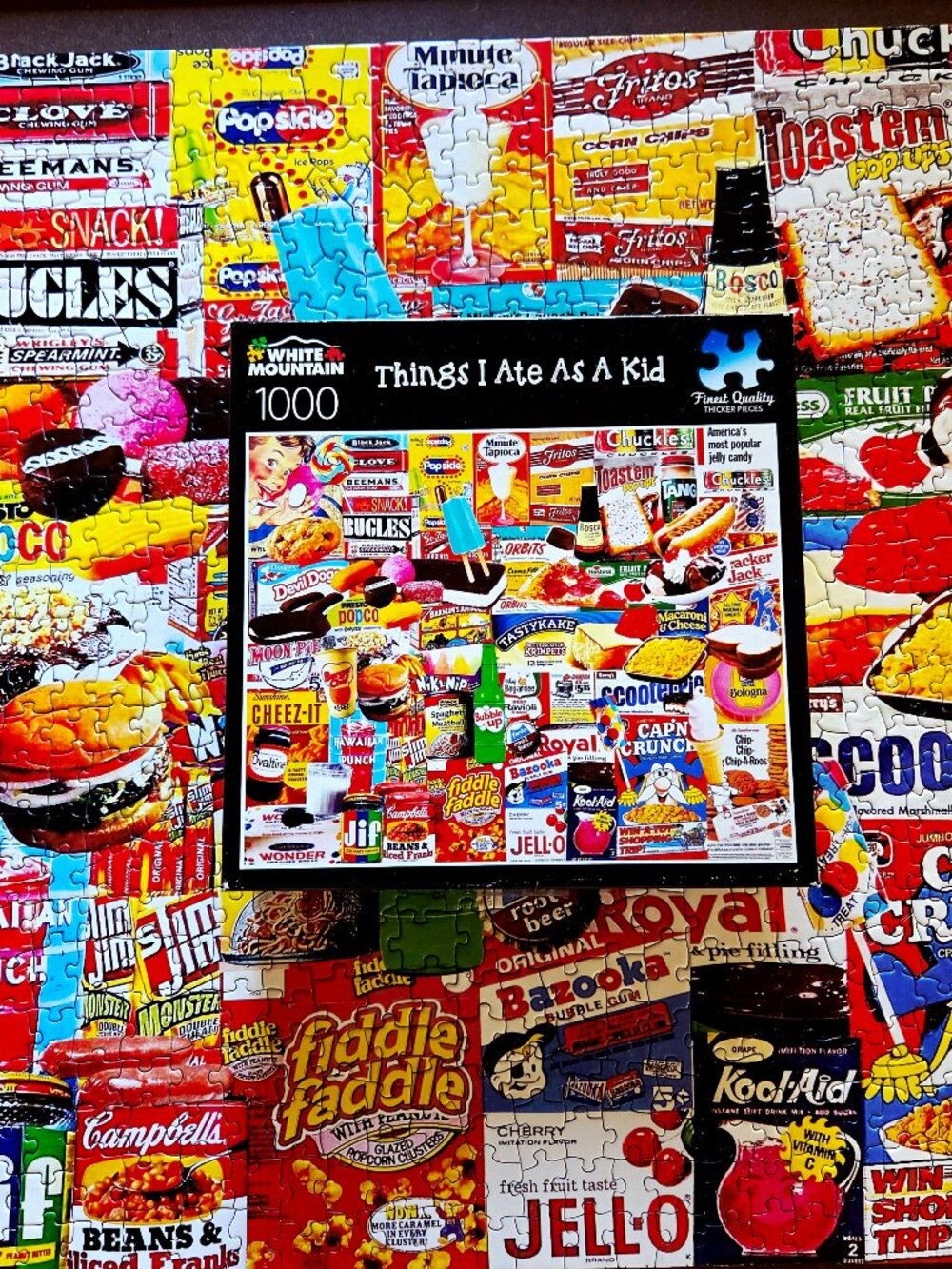 White Mountain Jigsaw Puzzle Things I Ate As A Kid 1000 Pieces Complete